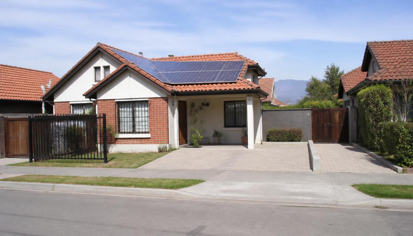 Instalación solar en casa en condominio, Maipú