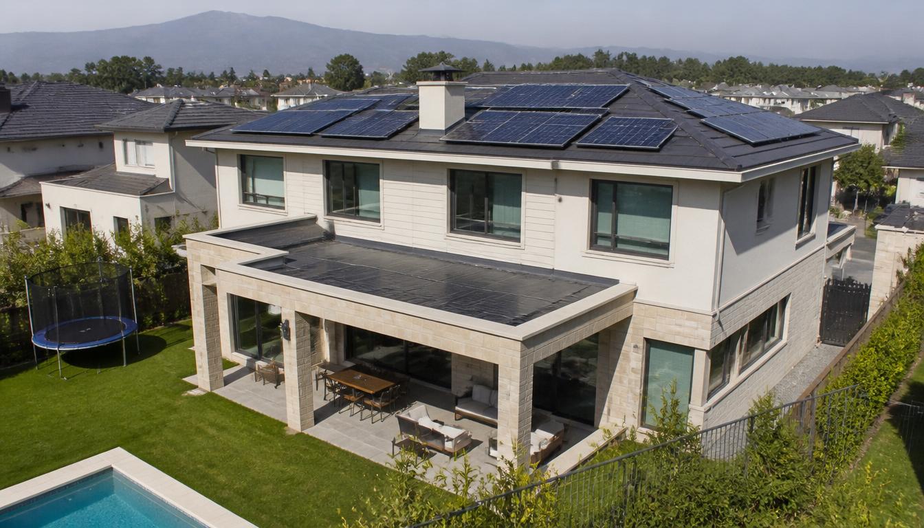 Instalación solar en casa en condominio, Huechuraba