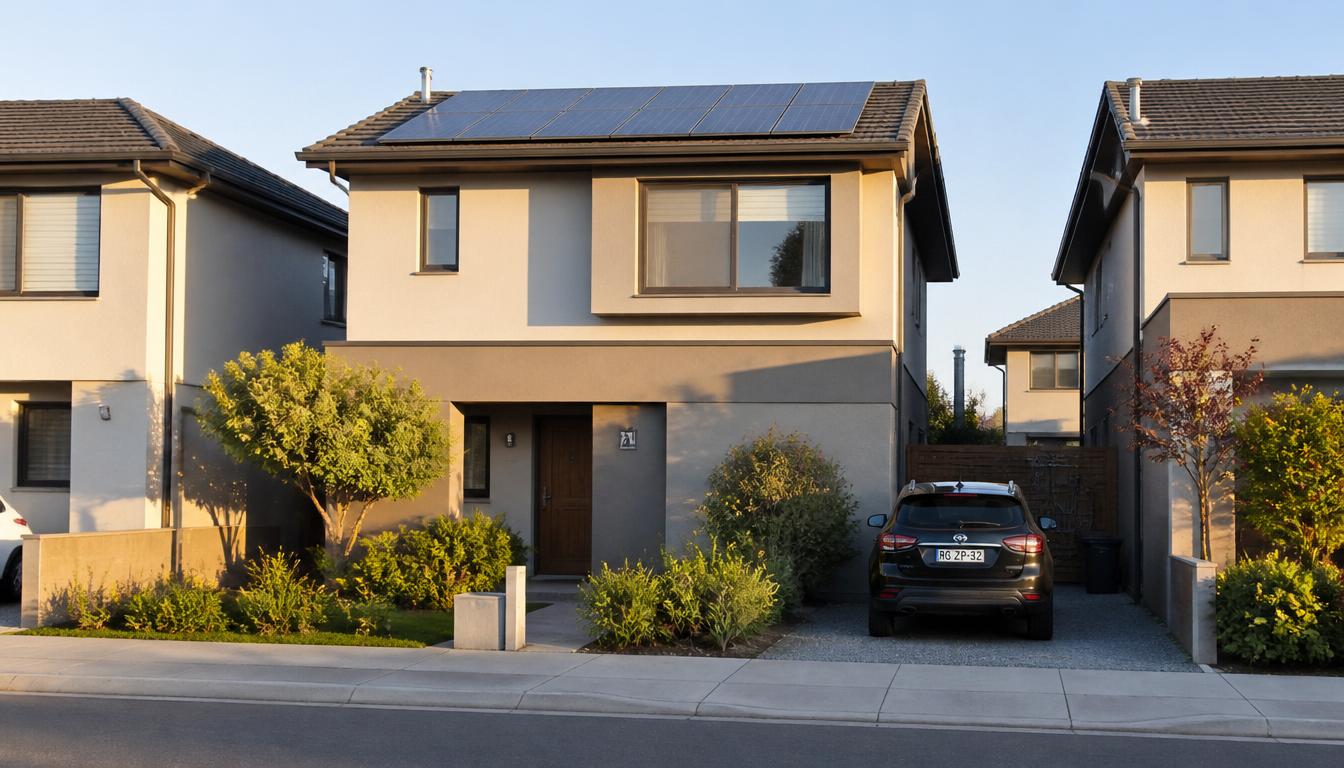 Instalación solar en casa en condominio, Colina
