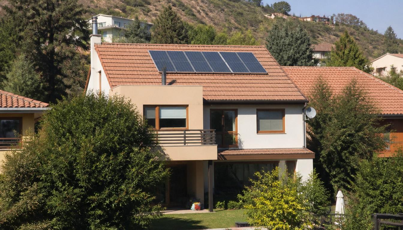 Instalación solar en casa en condominio, Peñalolén